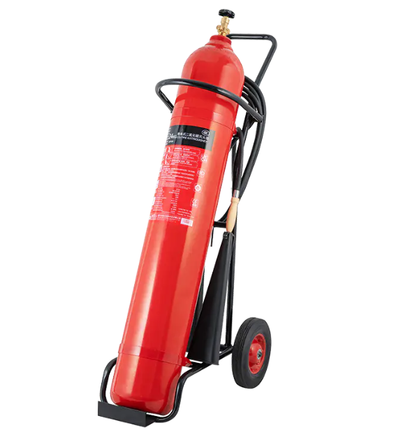 How is the test pressure of 24KG Trolley-type CO₂ Fire Extinguisher determined?