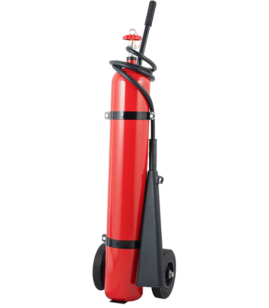 Why does Trolley-Type CO₂ Fire Extinguisher leave no residue after use?